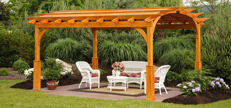 Cedar Wood Pergola Installation in Burbank, CA